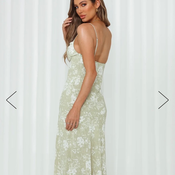 Hello Molly Totally Wild Dress- Green/White Floral, XS - Picture 2 of 2